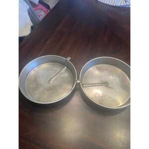Vintage set of 3 Bake King Cake Pans with Slider Release 8 inch